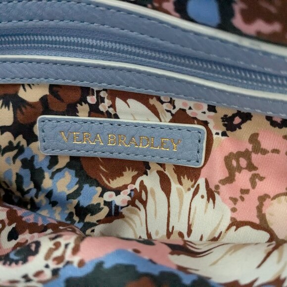 Beautiful Vera Bradley light blue leather bag purse - Picture 4 of 6
